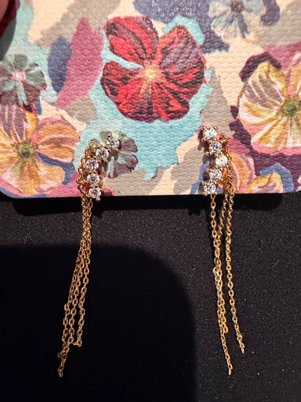 Anthropologie Gold Chain Drop Earrings